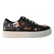 Tenis Karl Lagerfeld Modelo Cate Pins Color Negro