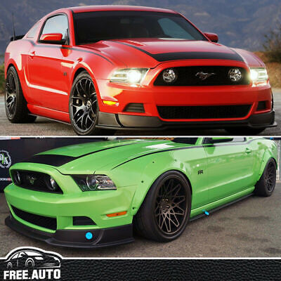 Fit For 13-14 Ford Mustang Pu Front Bumper Lip V6 Gt Mod Zzi Foto 2