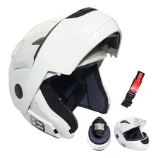 Capacete Ebf Escamoteavel E08 Solid Branco Tamanho 60