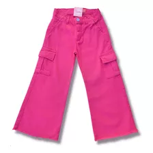 Pantalon Jeans Wide Leg Fucsia De Nena. Summer