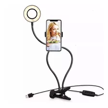 Anel Luz Iluminador Led Ring Light Suporte Celular P/ Vídeo