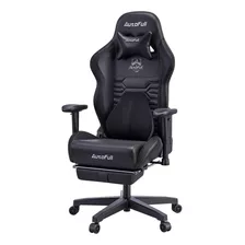 Silla Gamer Ergonómica Ajustable Cuero De Pu Negro Material Del Tapizado Cuero Sintético