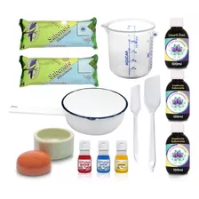 Kit Fabricação De Sabonetes Artesanais Iniciante Na Saboaria