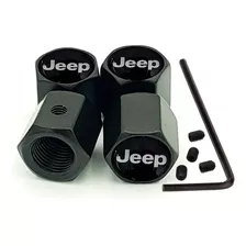 Tapa Válvulas De Lujo Jeep Anti Robo Negras