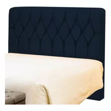 Cabeceira De Cama Box Queen 160 Cm Istambul Dobuê - Azul