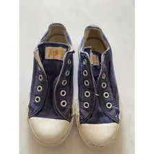 Zapatillas All Star Sin Cordones Azules Niño Talle 11,5 Usa