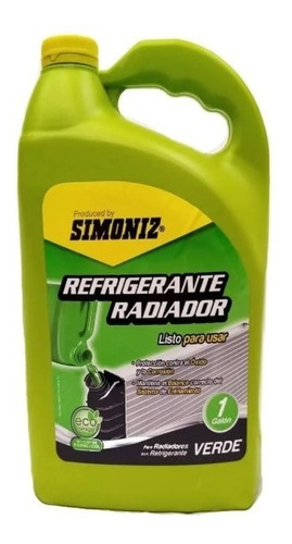 Refrigerante Radiador Simoniz, Rojo, Verde O Azul, Galon Foto 4