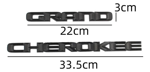 Par De Emblemas Grand Cherokee Logo Jeep Letras Larerales Foto 3