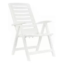 Reposera Plegable Portátil Garden Life Ipanema Color Blanco