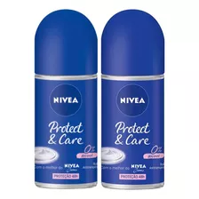 Desodorante Roll On Nivea Protect & Care Feminino - Kit C/2