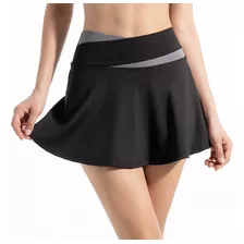 Falda Con Short Licra Deportiva 2 En 1 Plisada Y Elástica