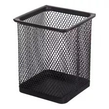 Organizador De Mesa Porta Treco Aramado Porta Lápis E Caneta Cor Quadrado Preto