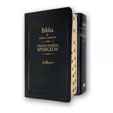 Bíblia De Estudos E Sermões Spurgeon Com Índice Preta Grande