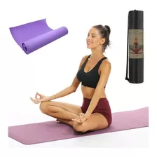 Colchoneta Mat Yoga Pvc 6mm Pilates Alfombra Ejercicio Bolsa