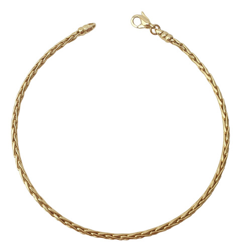 Pulseira Elo Palmeira De Ouro 18k 750 19,5cm Amarelo 19.5 Cm