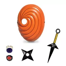 Kit Máscara Anel Tobi - Kit Ninja Kunai Minato Shuriken