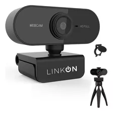 Webcam Camara Web Fullhd 1080p Usb Microfono Tripode Color Negro