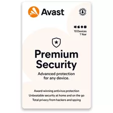 Avast Premium Security 10 Dispositivos - 1 Año