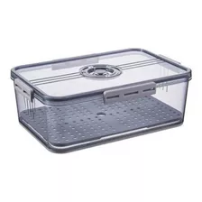 Organizador De Alimentos Para Refrigerador 32x22x11 Cm Color Gris