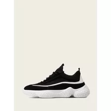 Zapatillas Negras Sport Linea Blanca Shein