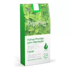 Depilflax Folhas Prontas P/ Depilação Facial C/24 - Hortelã