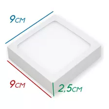 Painel Plafon Led 8w Luminária Sobrepor 9x9cm St1044 Cor Branco Cor Da Luz Branco Frio 110v/220v (bivolt)