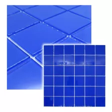 Pastilha De Vidro Cristal Azul Para Piscina Grande 30x30cm