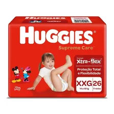 Pacote De Fraldas Huggies Supreme Care Xxg Com 26 Unidades 