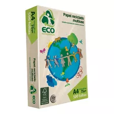 Papel Sulfite Reciclado Eco Millennium 75g A4 Pacote 500 Fls Cor Bege