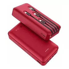 Power Banck Pila Portátil Con Cuatro Cables 20000mah 1hora