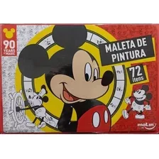 Maleta De Pintura Mickey Mouse 72 Itens Escolar Infantil