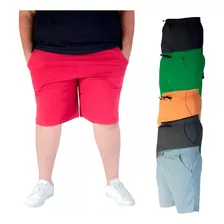 Kit 4 Bermuda Moletom Plus Size Extra Grande G1 G2 G3 