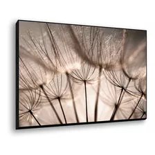 Quadro Decorativo Canvas Moldura Floral Dente Leão 80x120