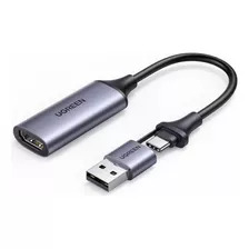 Captura De Vídeo Externa Ugreen Ugreen, Placa De Captura De Vídeo, Captura. Hdmi, 1080p, Adaptador, Usb, Usb C, Gravação, Áudio, Streaming 1080p