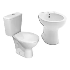 Juego De Baño Deca Izy Inodoro Con Mochila Y Bidet Oferta Pf