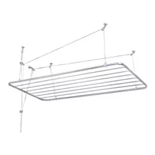 Varal De Teto Reforçado + Kit Instalação Alumínio 1,00 Metro