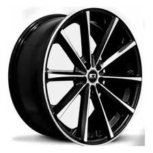 Jogo De Rodas Aro 17 5x114 Kr K63 Modelo Eclipse Côncavas Cor Preto Diamante