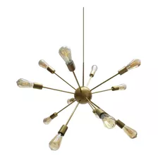 Lustre Super Moderno Sputnik Dourado 12 Hastes Tendência