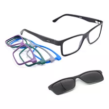 Oculos Troca Frente Clip On Armação Para Grau E Sol 930 Kit2