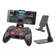 Controle Gamepad Bluetooth Celular Android Suporte Mesa