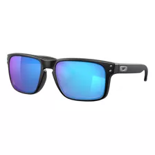 Anteojos De Sol Polarizados Oakley Holbrook Standard Con Marco De O Matter Color Matte Black, Lente Sapphire De Plutonite Prizm, Varilla Matte Black De O Matter - Oo9102