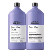 Kit Loreal Blondifier Gloss Shampoo 1500mls + Condicionador 1500mls - Tratamento