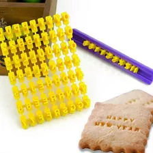 Carimbo Mini Marcador Numero Letra Pasta Americana Biscoito Cor Amarelo Numeros E Letras