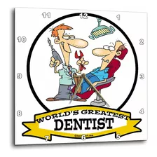 3drose Dpp__2 Funny Worlds Greatest Dentist - Reloj De Pared