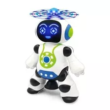 Robôzinho Divertido Gira 360º Com Som E Luz Infantil Premium