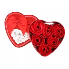 Peluche De Osito Con Rosas Jabón Caja Metalica Corazon Cinta