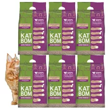 Kit 6 Granulado Sanitario Areia Higiênico Kat Bom Gatos 3kg