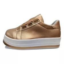 Zapatos De Mujer De Suela Gruesa De Lona Casual