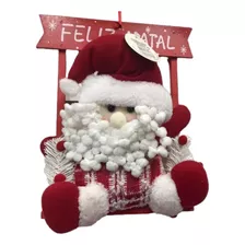 Enfeite Papai Noel Balanço Com Placa 