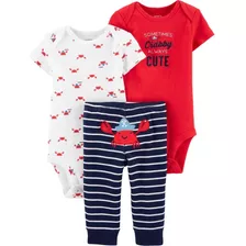 Conjunto Set De 3 Piezas Cangrejo Carters Original Bebe 